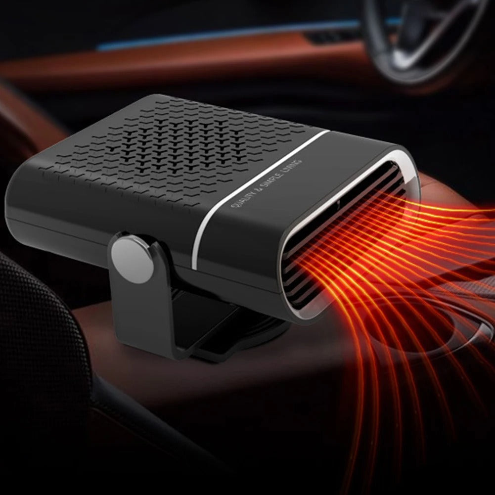 Car Fan - 4-in-1 Heating & Cooling - 12V/24V - 360 Degree Rotation - White & Black