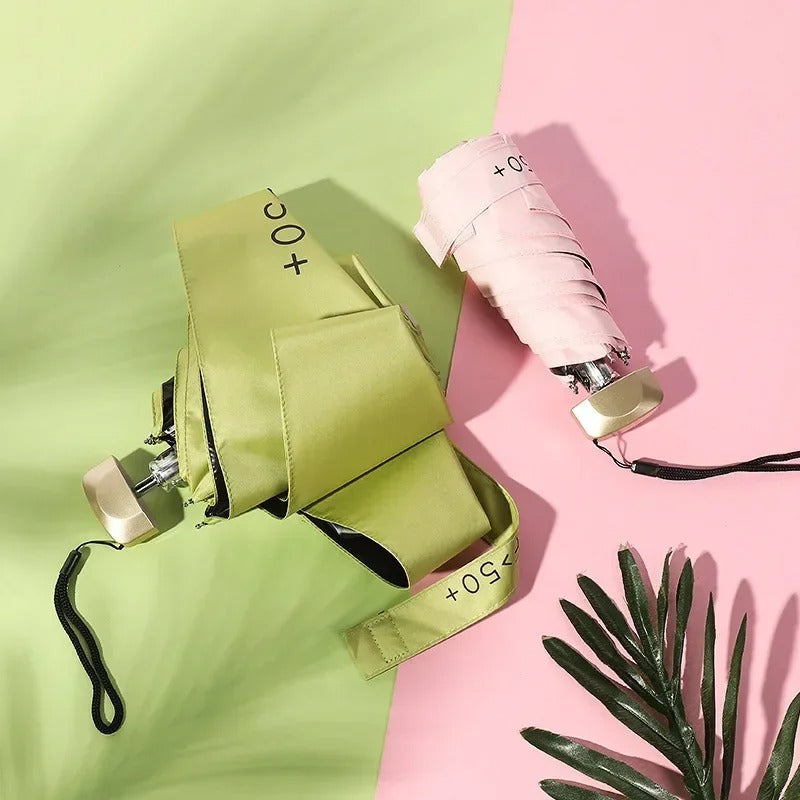 Solara hopfällbart mini-paraply kompakt UV-skydd och vindresistent