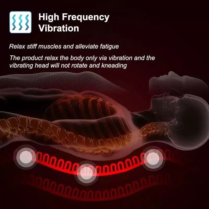 Cojín masajeador eléctrico para la espalda CalmWave, con calor y vibraciones suaves, para uso doméstico