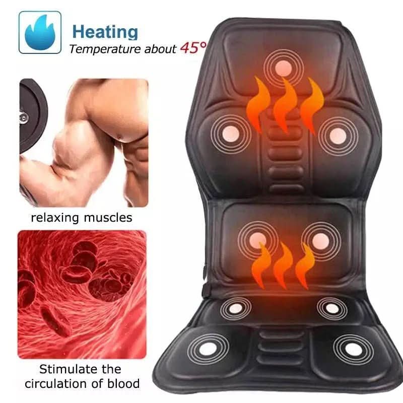 Cojín masajeador eléctrico para la espalda CalmWave, con calor y vibraciones suaves, para uso doméstico