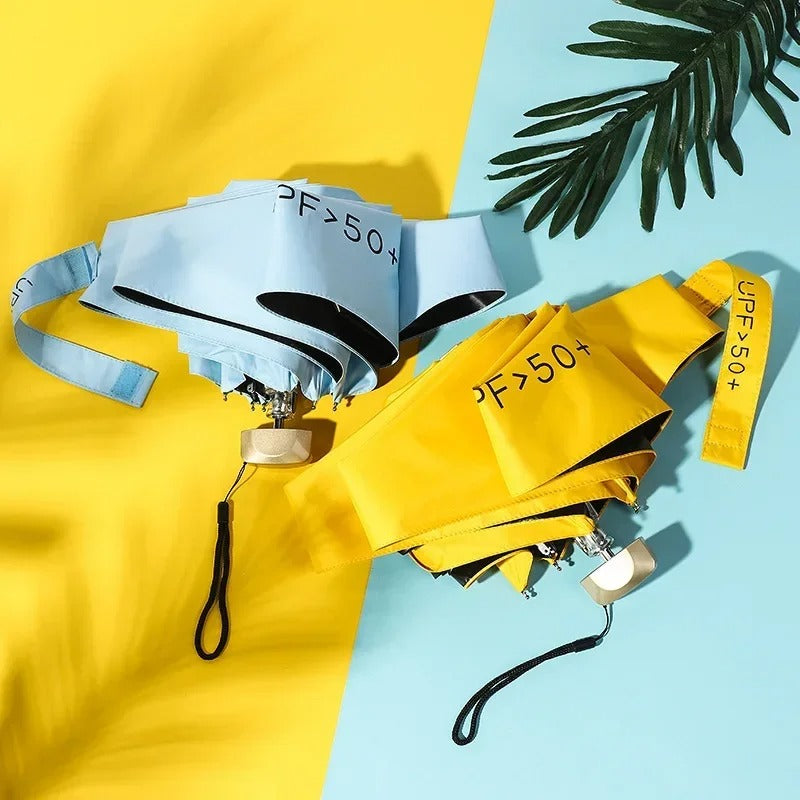 Solara hopfällbart mini-paraply kompakt UV-skydd och vindresistent