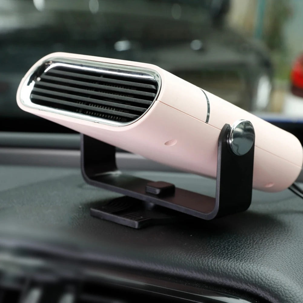 Car Fan - 4-in-1 Heating & Cooling - 12V/24V - 360 Degree Rotation - White & Black