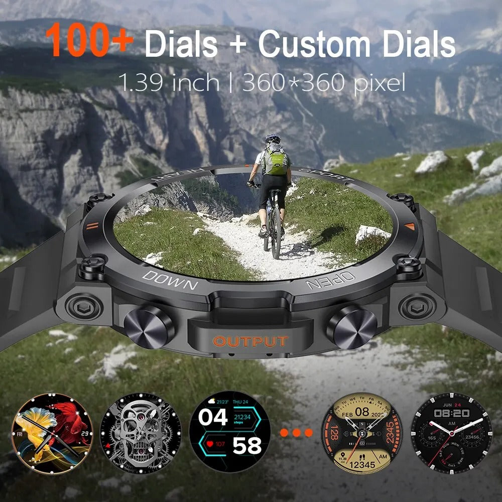 שעון חכם טקטי בלתי ניתן להשמדה - עמיד, סוללה ארוכת טווח שעוני טיטאן לגברים