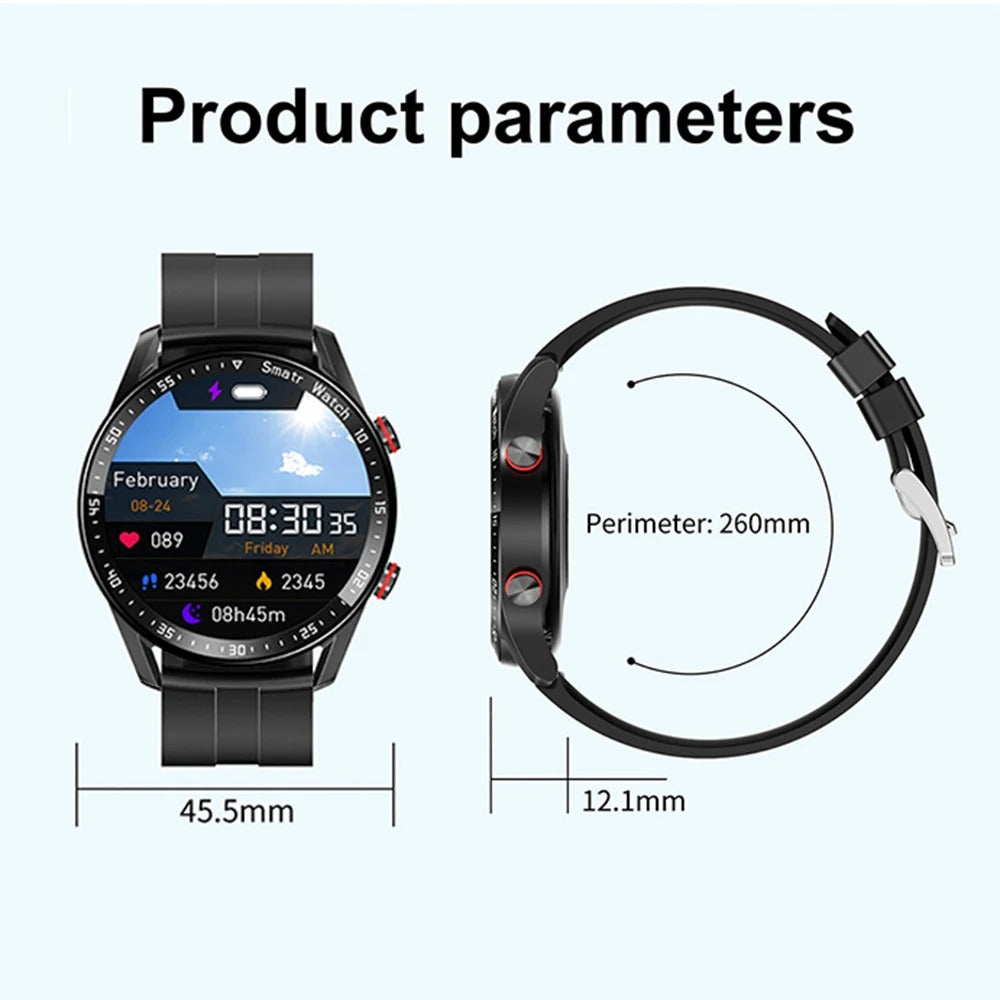 Aktiv Herrsmartklocka – Elegant Design med Bluetooth Fitnessspårning