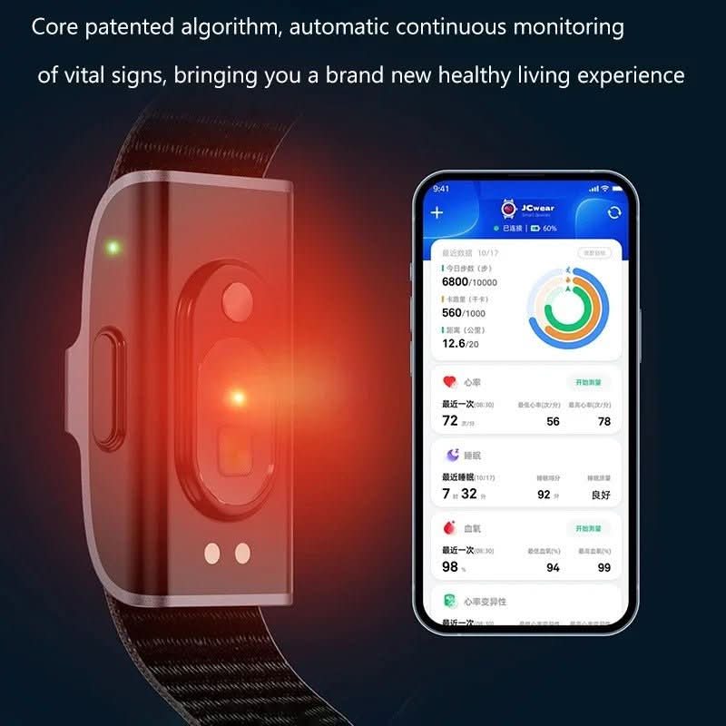 VitalPulse Fitness Tracker IP68 Waterproof With Heart Rate And SpO2 For Active