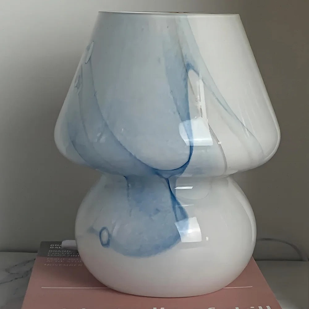 Glazen Paddestoel Lamp - Vintage LED Verlichting voor Slaapkamer en Woondecoratie