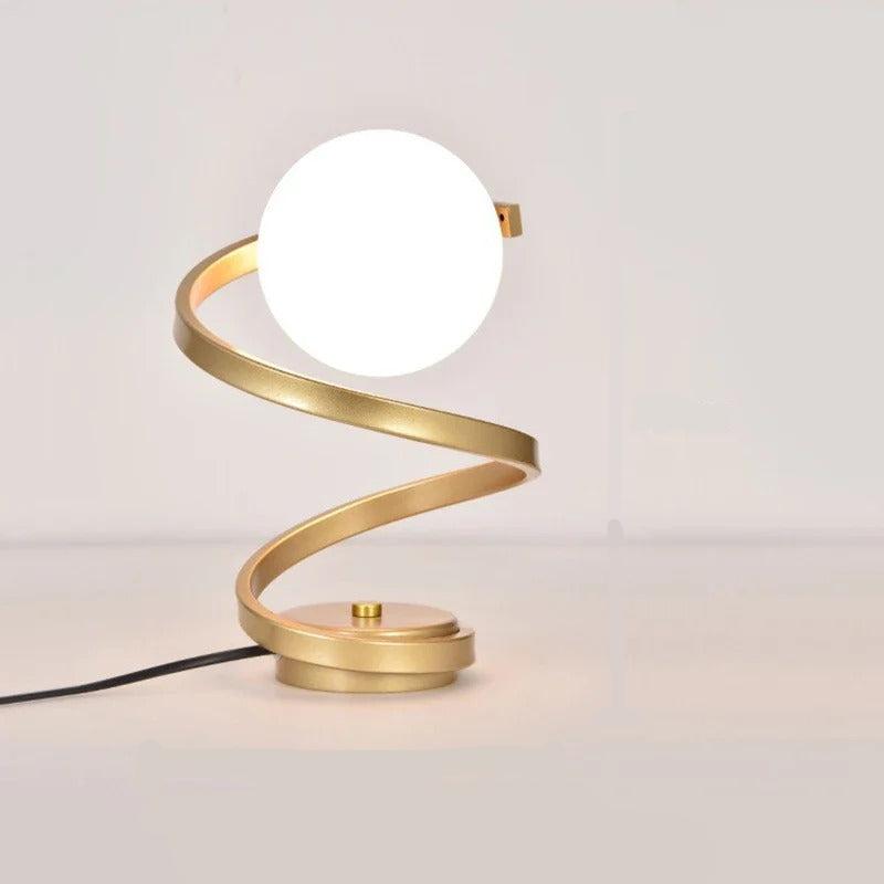 LuminaSpire | Spiral LED Table Lamp for Cozy Corners