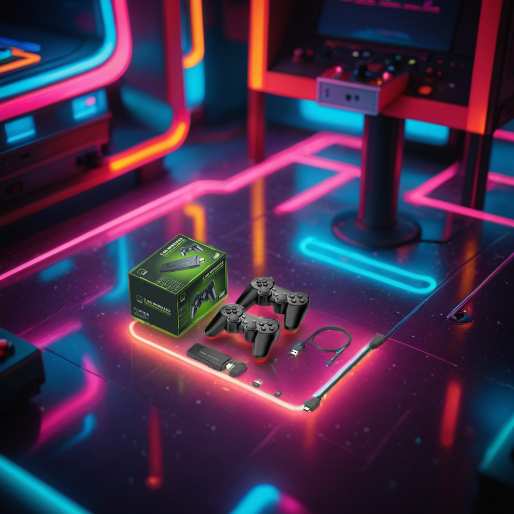 PixelDrive 64gb: Eredeti 2 vezérlővel - Több mint 20.000 játék Mario-tól Pokémonig