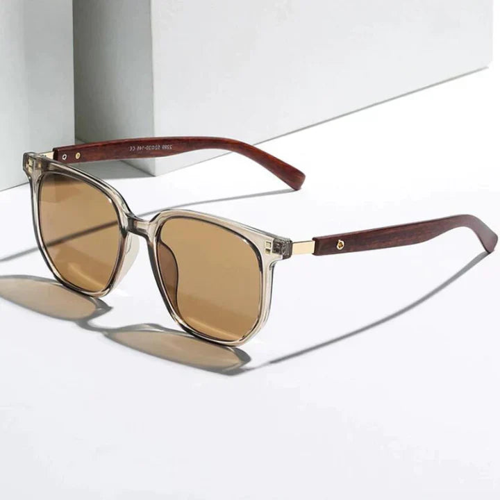 Vintage Holz-Sonnenbrille