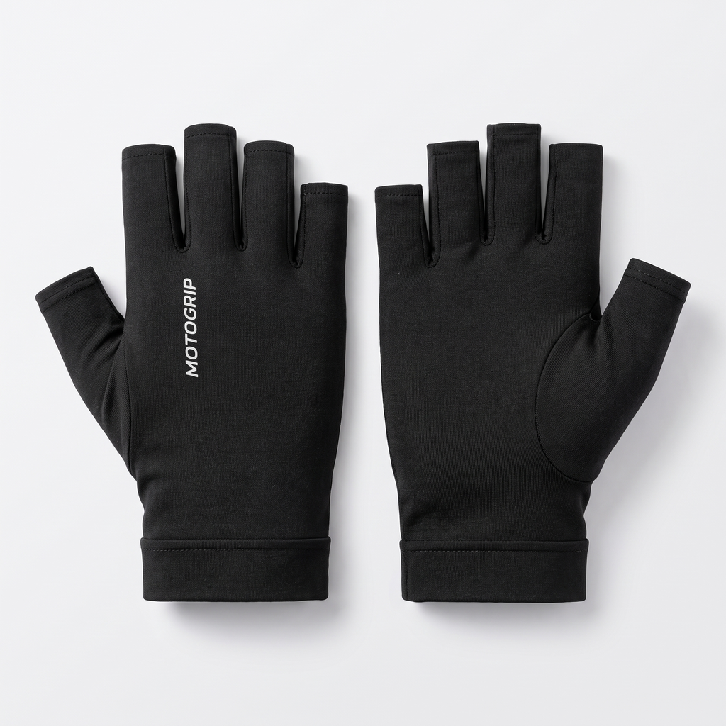 A pair of MotoGrip partial-finger riding support liners