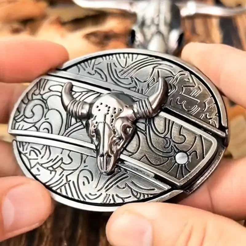 TerraForge Metall Ovale Cowboys Gürtelschnalle Zubehör