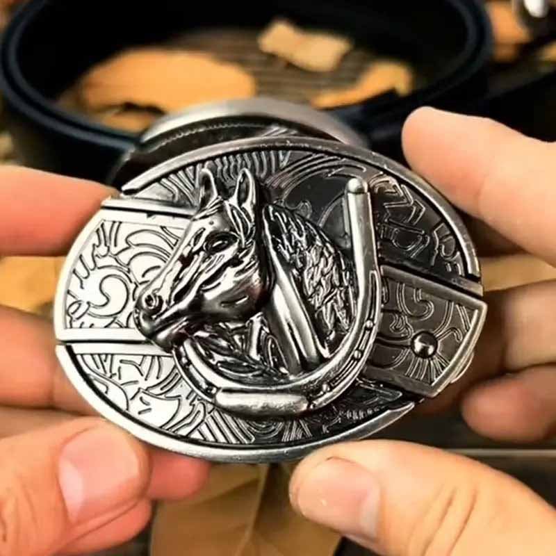 TerraForge Metall Ovale Cowboys Gürtelschnalle Zubehör