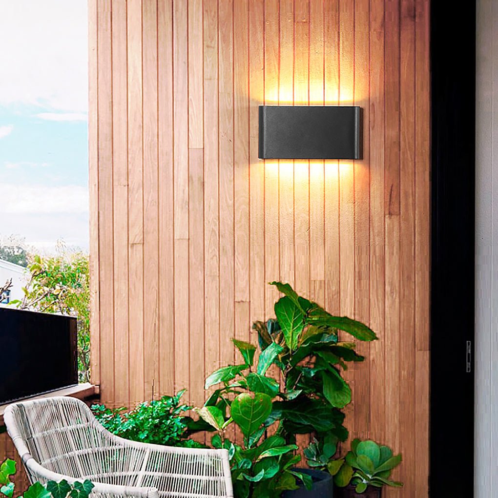 Applique murale LED en verre moderne à profil bas Nolle — orientation vers le haut et vers le bas