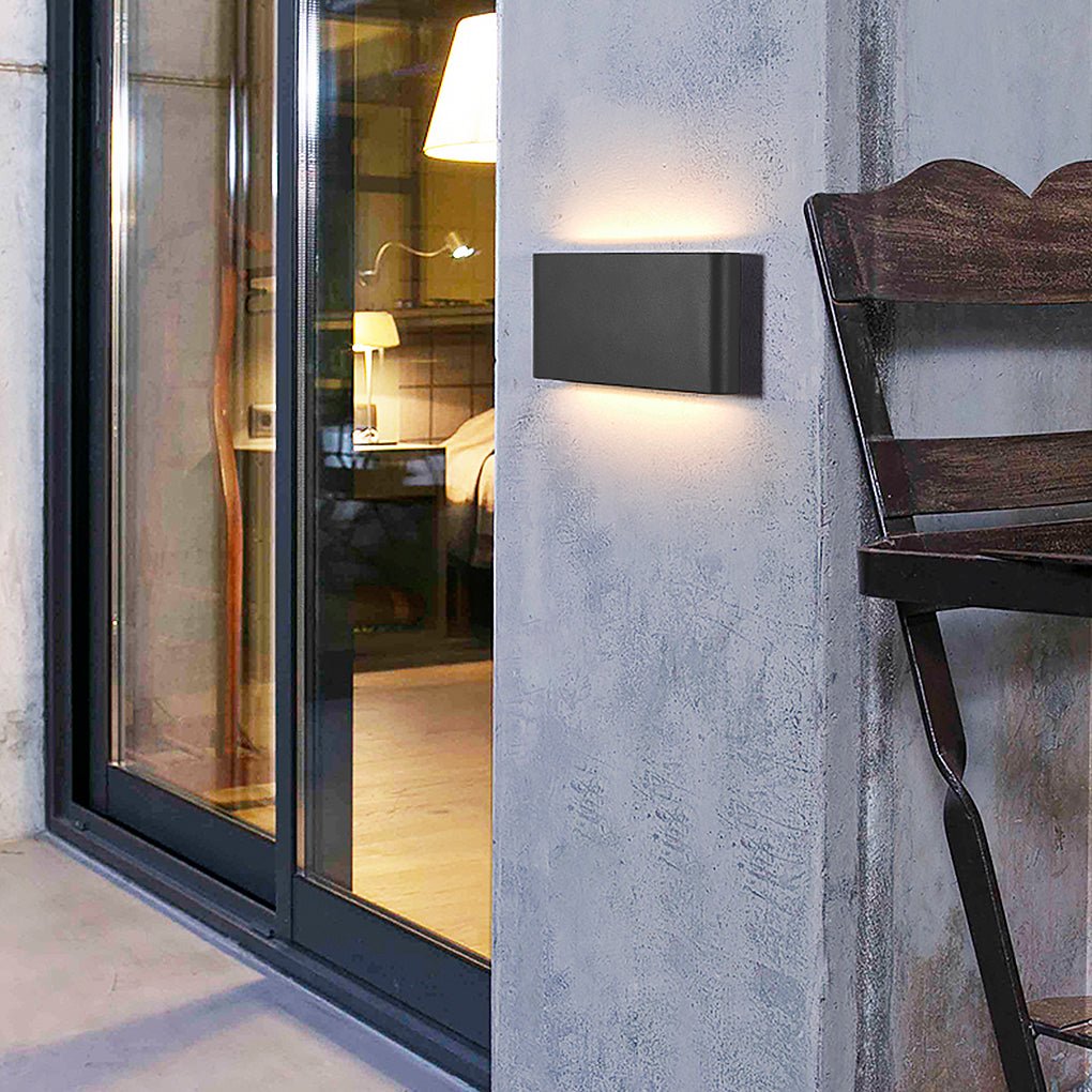 Applique murale LED en verre moderne à profil bas Nolle — orientation vers le haut et vers le bas