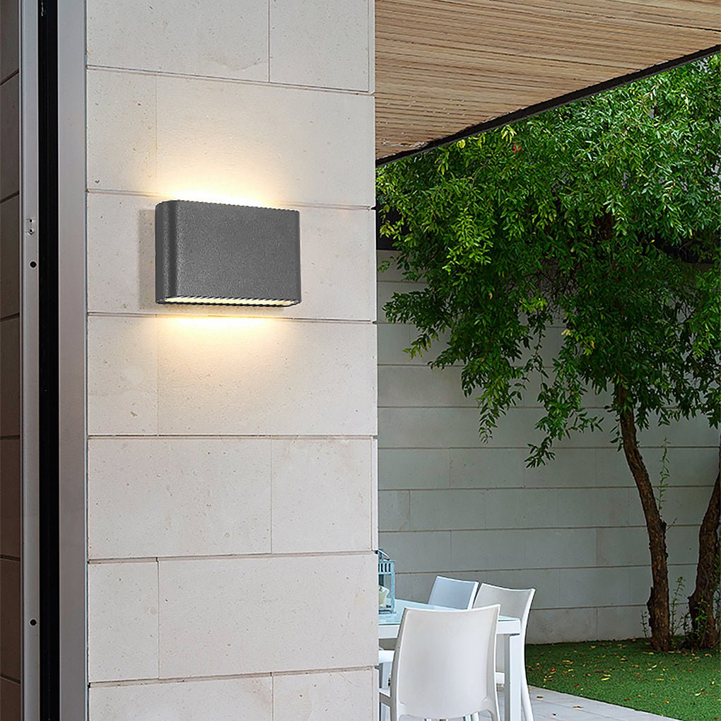 Applique murale LED en verre moderne à profil bas Nolle — orientation vers le haut et vers le bas