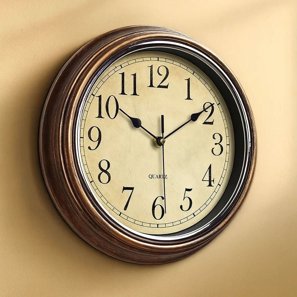 Aurelix Classic Wooden Wall Clock With Silent Movement