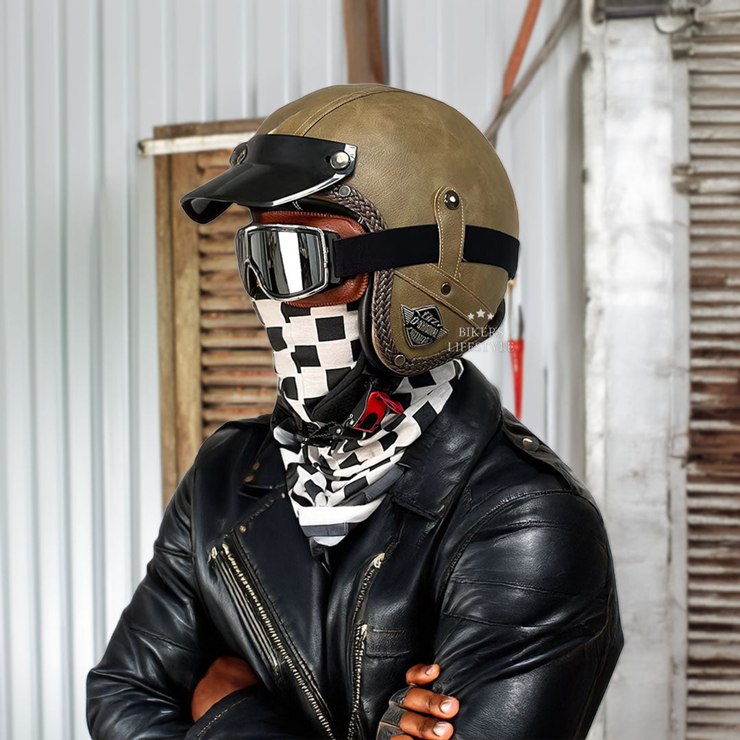 Klassieke Retro AeroNova Helm DOT- en ECE-goedgekeurd