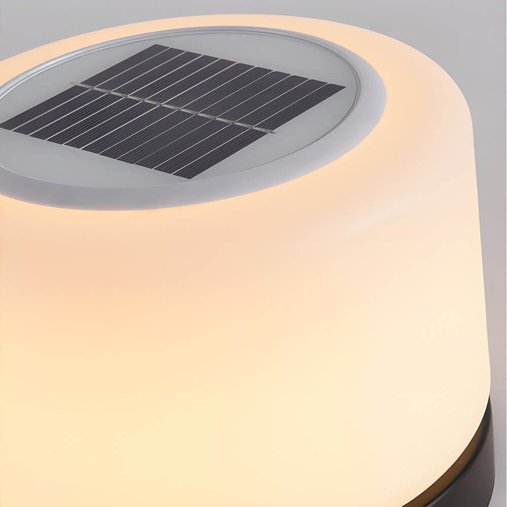 Modern Cylindrical Steel Outdoor Post & Pillar Light — Towern