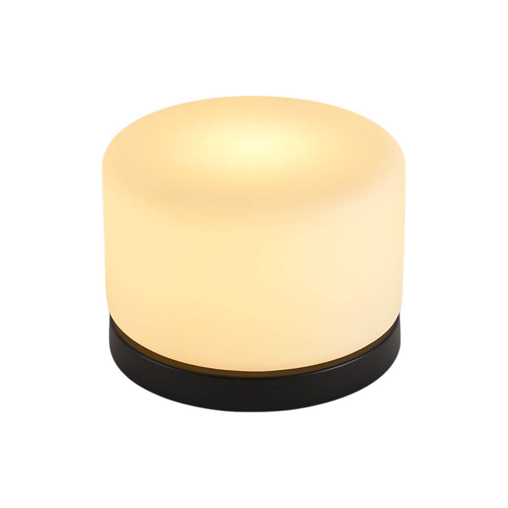 Modern Cylindrical Steel Outdoor Post & Pillar Light — Towern