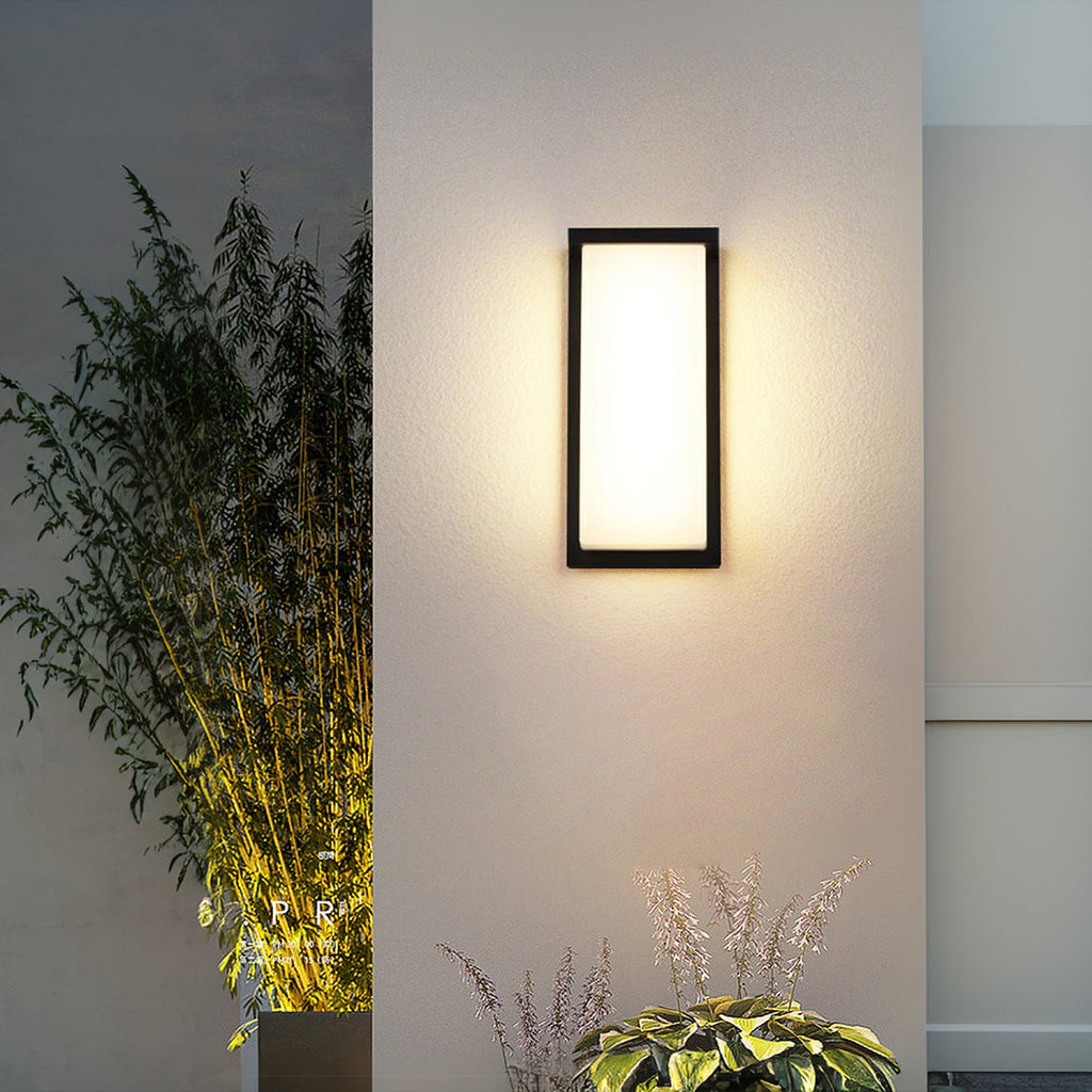 Applique da esterno Heather a LED — corpo rettangolare pressofuso