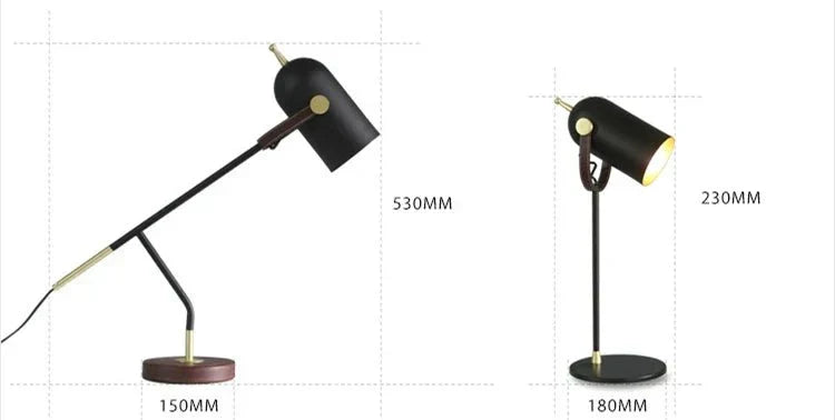 Aurora Modern Metal Desk Light With E27 LED For Reading And Ambience