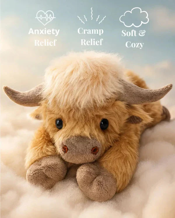 Peluche Mucca Highland di Cloverdale, Amico della Fattoria Amabile con Design Accogliente e Abbracciabile