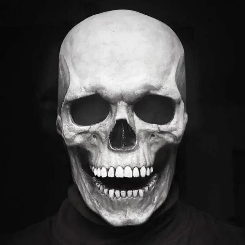 Masque de crâne à mâchoire mobile réaliste pour costume d'Halloween