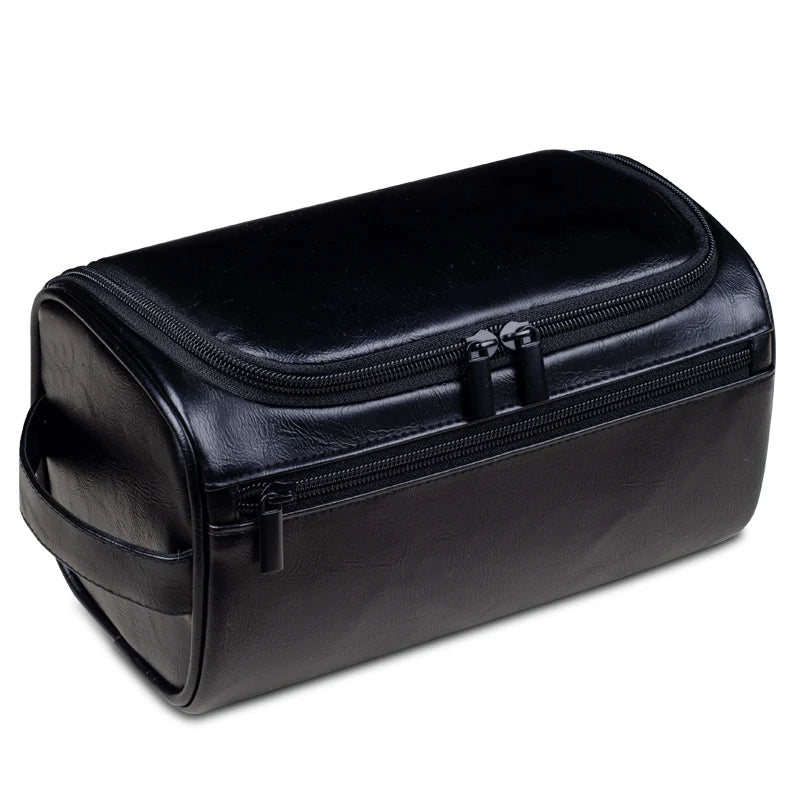 Borsa da toilette di lusso VoyageNest in pelle con fodera impermeabile e cerniere YKK
