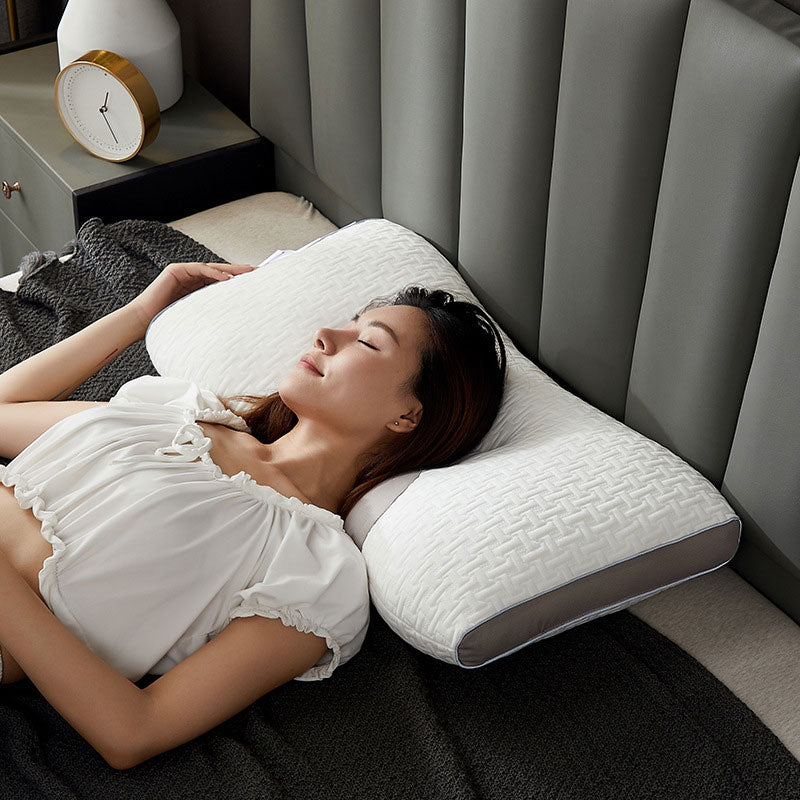 背部及侧卧睡眠者专用混合枕 - 颈部与肩部支撑枕
