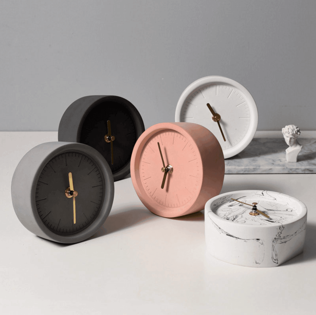 Cempli – Luxuriöse Zement-Schreibtischuhr mit minimalistischem Design für ein stilvolles Interieur