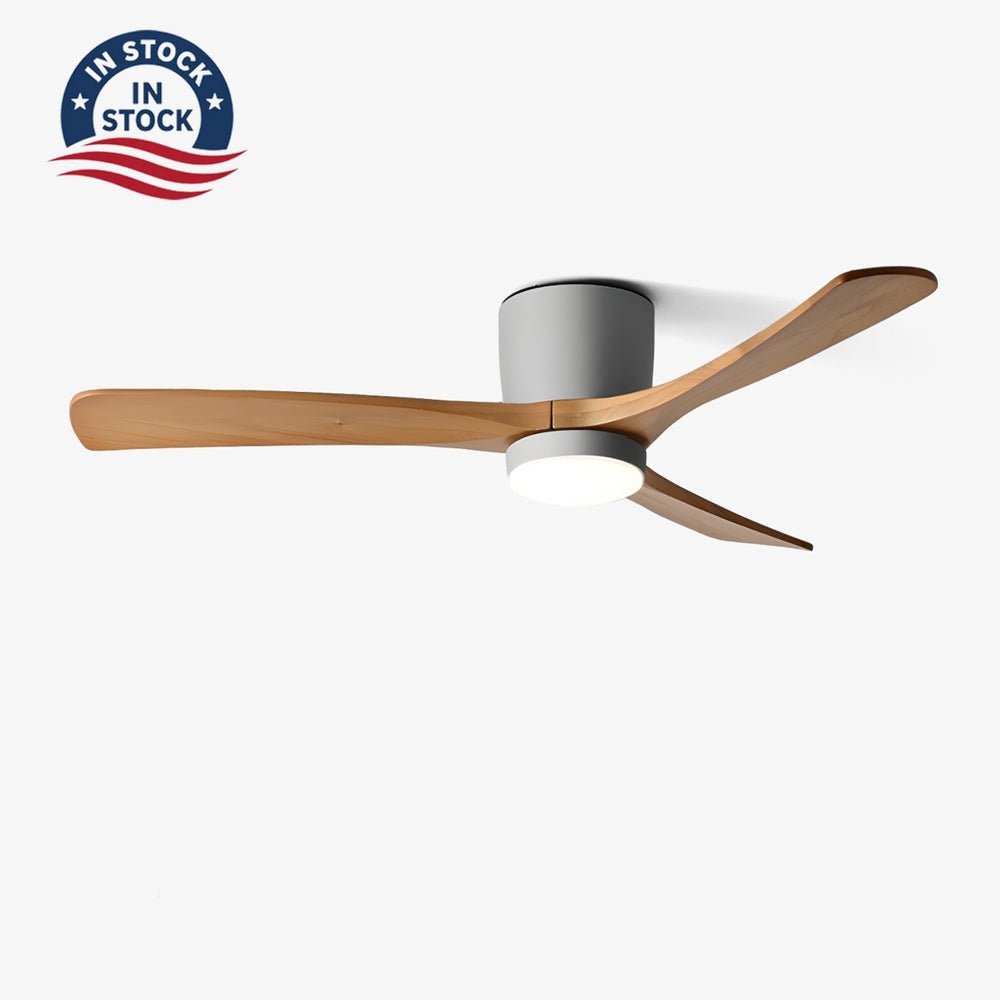 Nordic Wooden Ceiling Fan Light - Vakkerlight