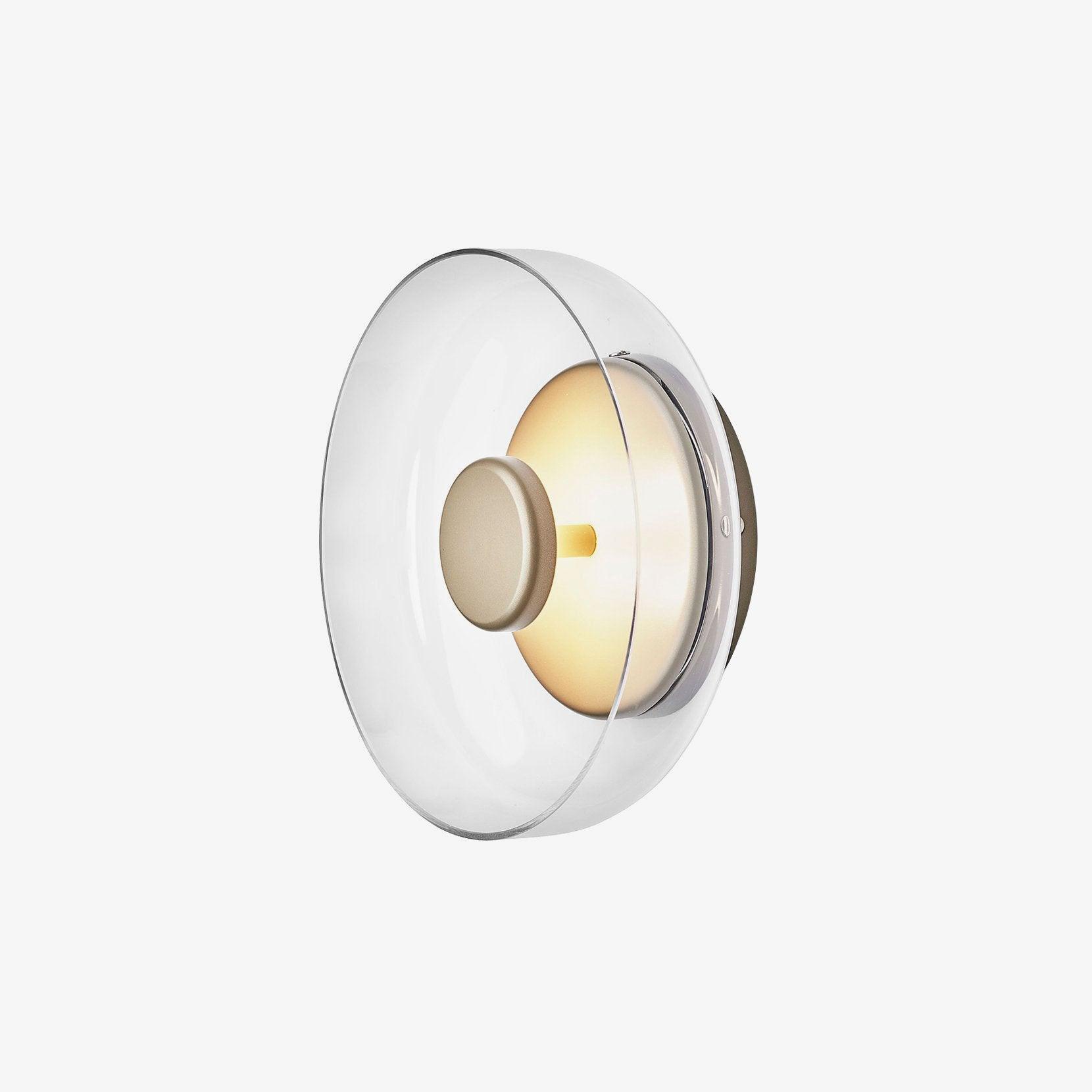 Glimmera rund væglampe — 9″ diameter, slankt design