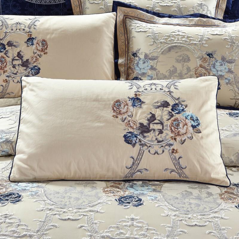 Set de lenjerie de pat de lux cu jacquard oriental (600 TC)