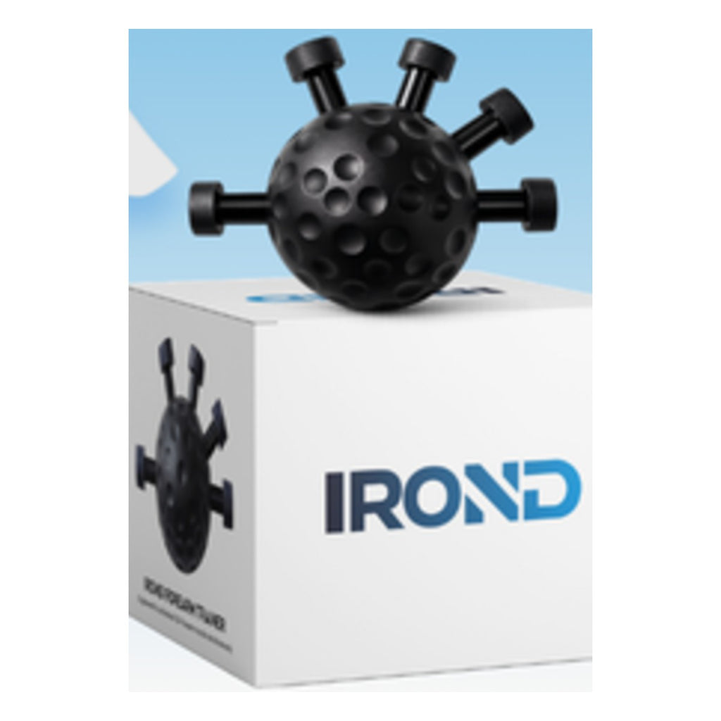 Forearm grip trainer ball on top of its box