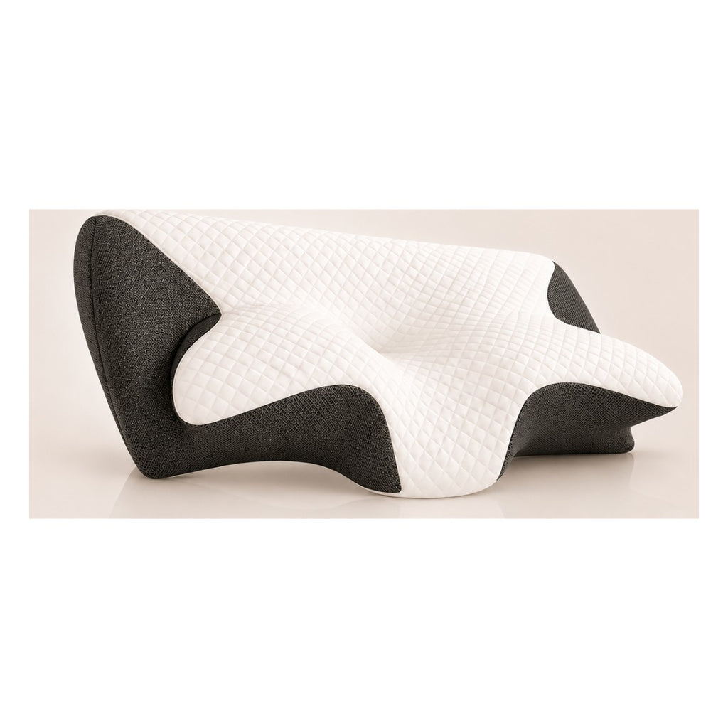 Ergonomic butterfly contour memory foam pillow with washable cover