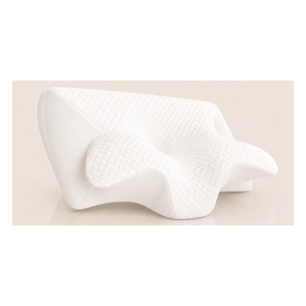 White butterfly contour memory foam neck pillow