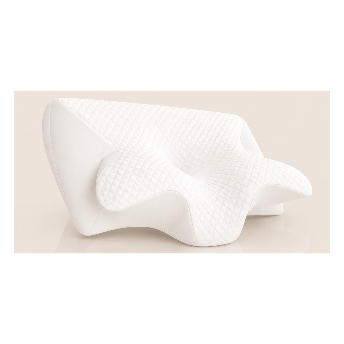 White butterfly contour memory foam neck pillow