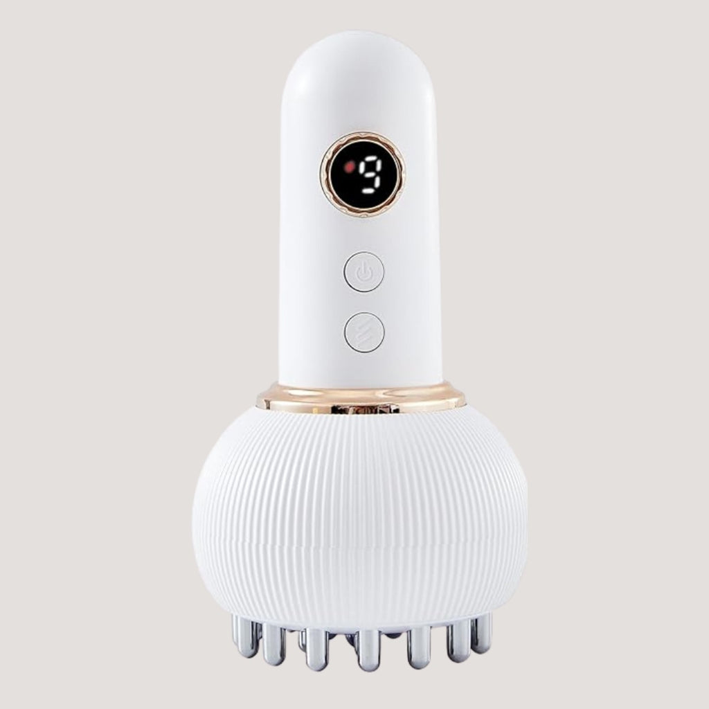 Electric body massager with digital display and multi-needle massage head