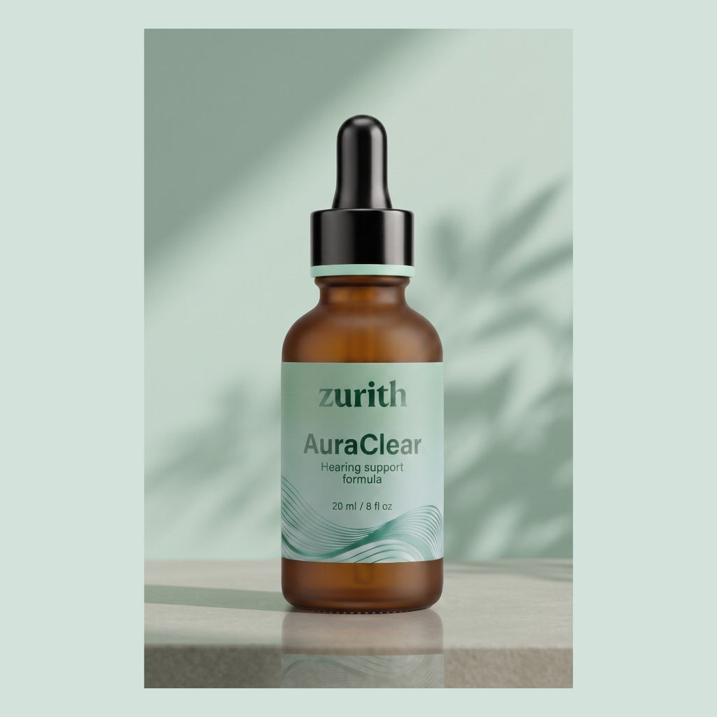 Zurith AuraClear ear drops 20 ml amber dropper bottle