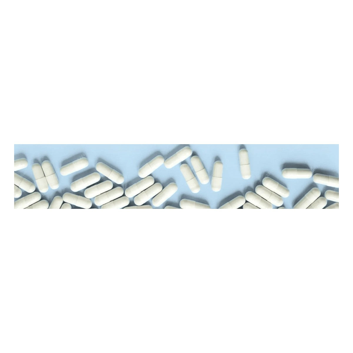 Pile of white hyaluronic acid capsules