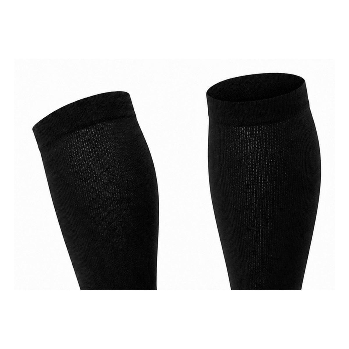 Compression socks cuff and calf knit detail