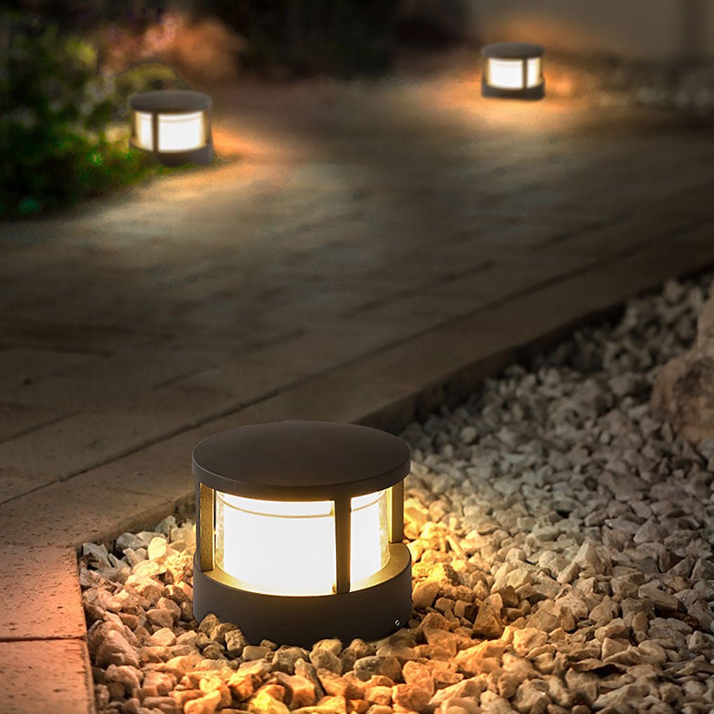 Versatile LED Multi-Mount Lantern Modern Outdoor Lighting for Walls, Walkways, and Posts - Lamp Outdoor