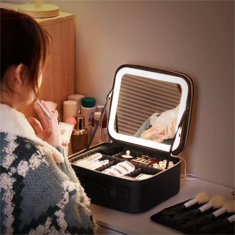 GleamBag Stralende LED Make-uptas Voor Onderweg en Reizen