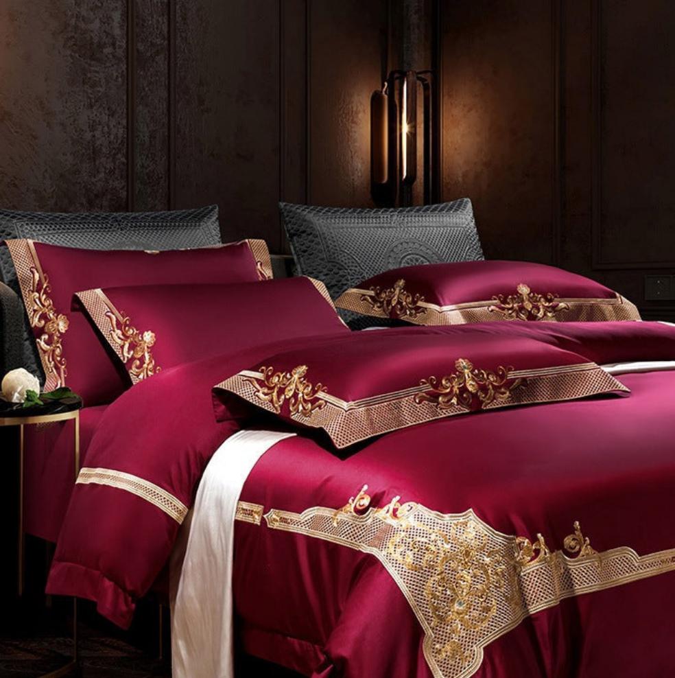 Passion Flame arany jacquard paplanhuzat garnitúra