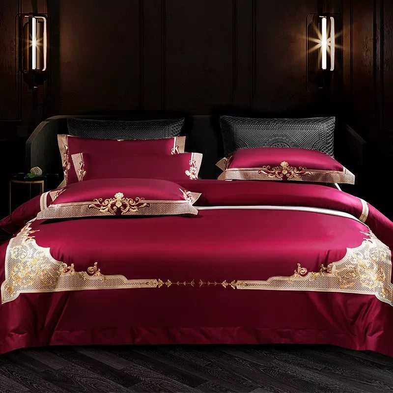 Passion Flame arany jacquard paplanhuzat garnitúra