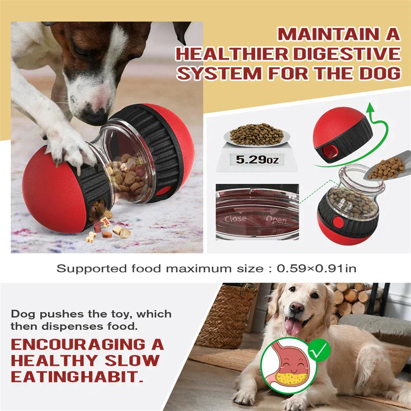Gioco Dispenser Interattivo per Premietti per Cani - Palla Mangiatore Lento