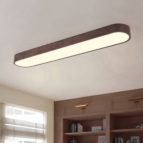مصباح سقفي LED من نورديك جلو بتصميم بيضاوي مع لمسة خشبية