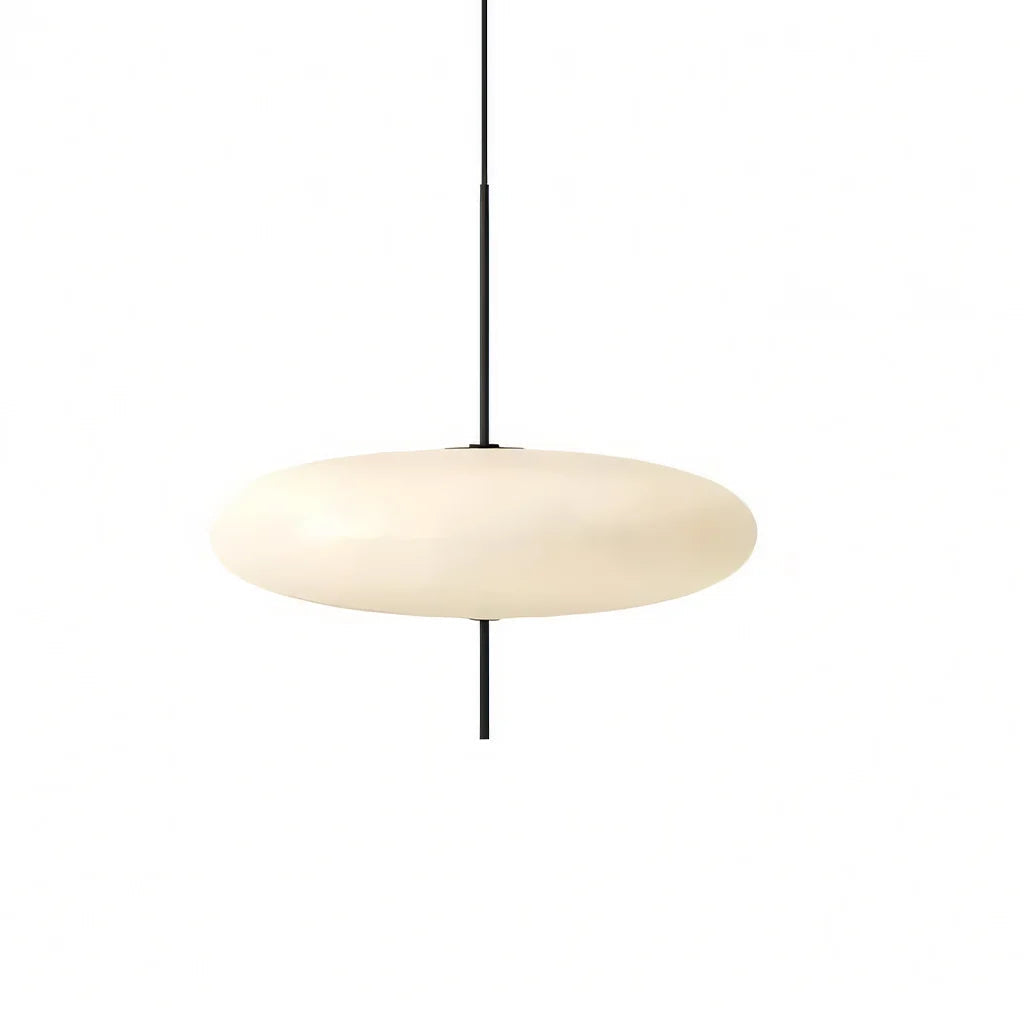 Rund akryl- og metalpendel - 50 cm, E27, justerbar ledning