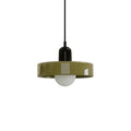 Luminária pendente de vidro e cerâmica — Disco redondo, luz G9 suave 40W
