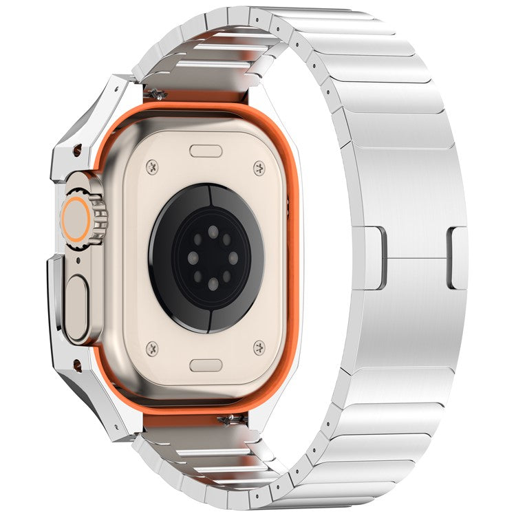 Ruostumattomasta teräksestä valmistettu ranneke kotelolla Apple Watch Ultra -kellolle